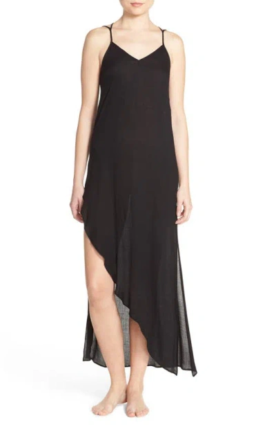 Free People Cross Back Nightgown In Black