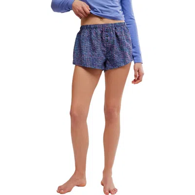 Free People Cross My Heart Boxer Shorts In Multi