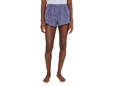 Free People Cross My Heart Boxer Women's Pajama Navy Combo: Xs (women's 0-2) In Blue