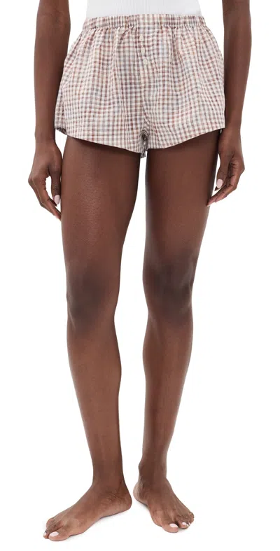 Free People Cross My Heart Boxers Ivory Combo
