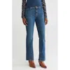 Shop Free People Crvy Starlight Straight Leg Jeans In Blue
