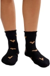 Free People Cupid's Bow Crew Socks In Black