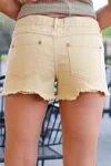 Shop Free People Cutoff Colored Denim In Camel In Yellow