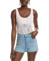 Free People X Intimately Fp Cutout Plunge Textured Bodysuit
