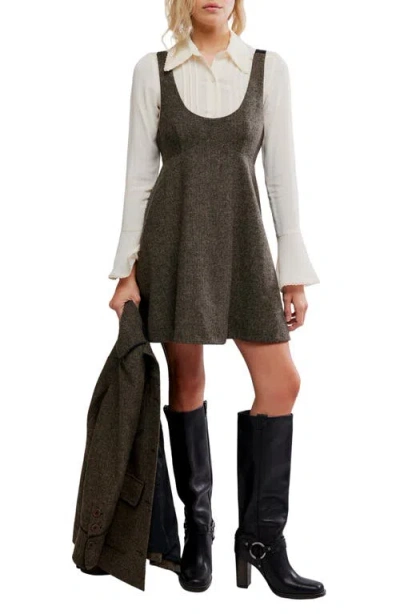Free People Cyd Empire Waist Minidress In Multi
