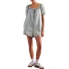 Free People Daisy Denim Babydoll Romper In August Blue