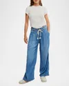 Free People Dakota High Waist Cinched Jeans In Vine