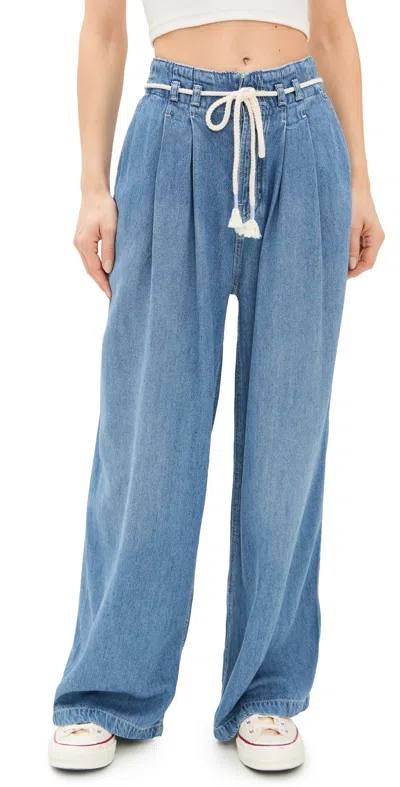 FREE PEOPLE DAKOTA CINCHED PULL ON PANTS VINE
