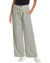 Free People Womens Dakota Cinched Striped Denim Trousers Washed Railroad In Multi
