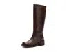 Free People Dana Distressed Pull On Boots Cognac In Multi