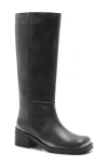 Free People Dana Knee High Riding Boot In Black