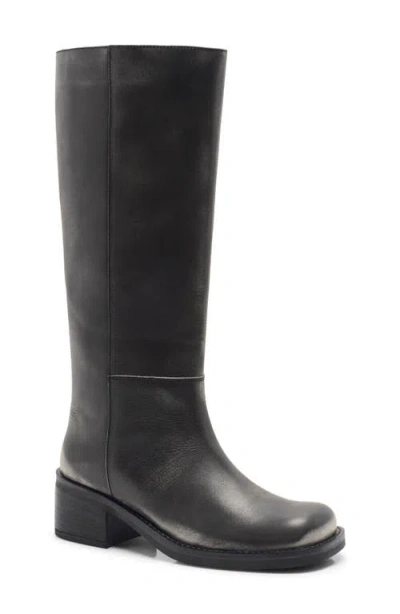 Free People Dana Knee High Riding Boot In Black
