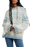 Free People Dani Oversize Cotton Blend Sweater In Multi