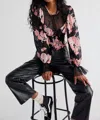 Free People Daphne Blouse In Midnight Combo In Multi