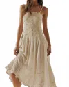Free People Daphne Midi Dress In Tea Combo In Neutral
