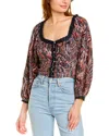 Free People Dare Me Blouse In Black