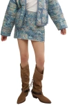 Free People Darla Quilted Cotton Miniskirt In Husky Combo - Tapestry