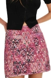 Free People Darla Quilted Cotton Miniskirt In Sweetheart Combo - Tapestry