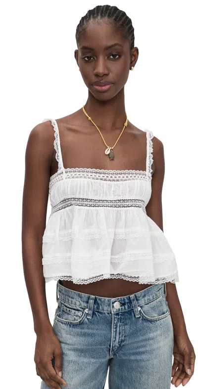 Free People Darling Dreams Camisole Clean Ivory In White