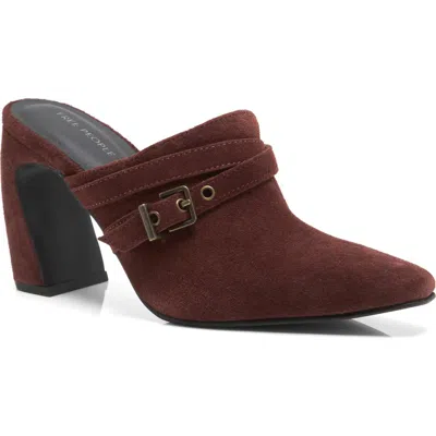 Free People Date Night Mule In Burgundy
