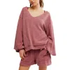 Free People Day Off Fleece Pullover In Wild Ginger