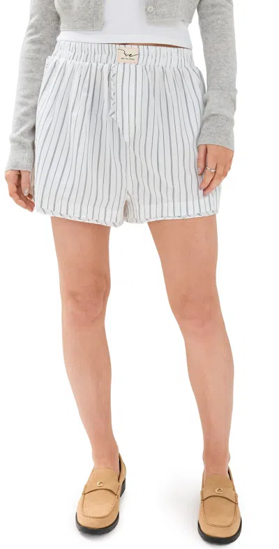 Free People Day To Day Boxers Ivory Combo In Green