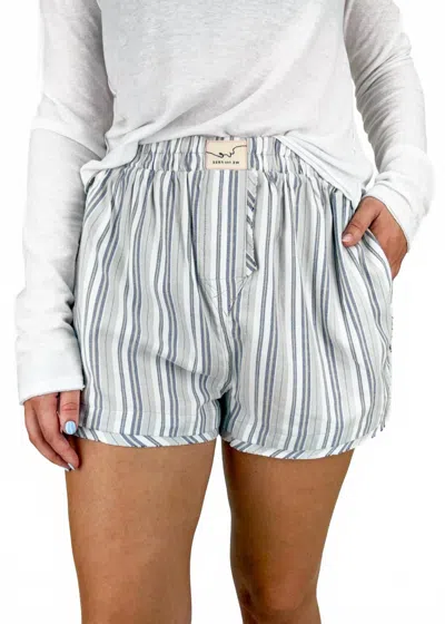 Free People Day To Day Flannel Boxer Shorts In Grey Combo In Multi