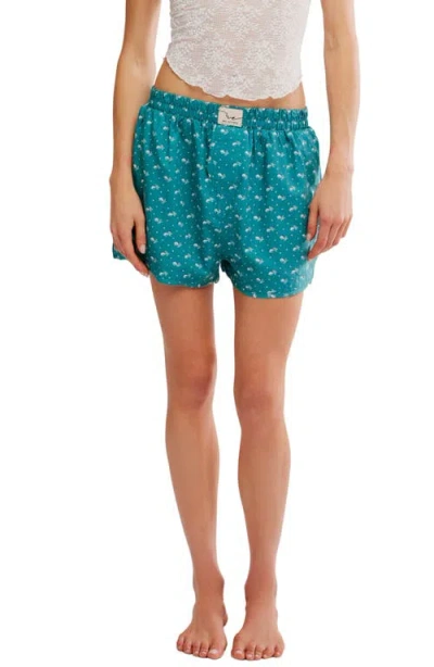 Free People Day To Day Floral Boxer Shorts In Multi