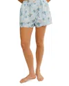 Free People Day To Day Floral Boxer Shorts In Chambray Combo