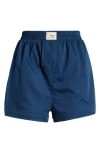 Free People Day To Day Stripe Boxer Shorts In Poseidon