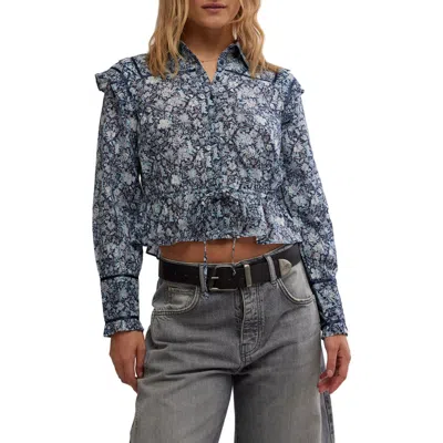 FREE PEOPLE FREE PEOPLE DAYBREAK FLORAL PRINT LONG SLEEVE SHIRT