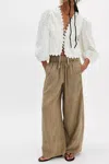 Free People Days End Linen Mix Pull On Pants