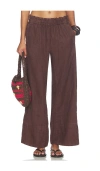 Free People Days End Linen Pull On In Brown
