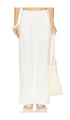 Free People Days End Linen Pull On Pant In White