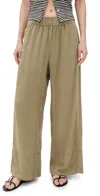 Free People Days End Linen Pull On Pants Caiman