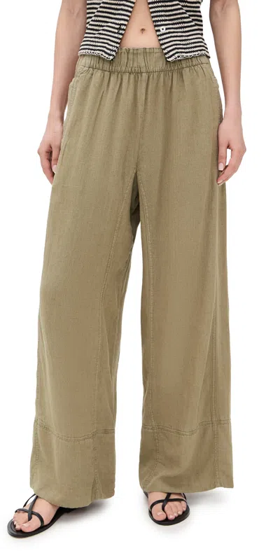 Free People Days End Linen Pull On Pants Caiman