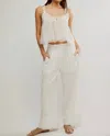 Free People Days End Pull-on Linen Blend Wide Leg Pants