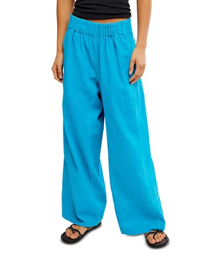 Free People Days End Pull On Pants In Blue