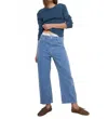 Free People Deep Trance Boyfriend Barrel Jean In Ocean In Blue