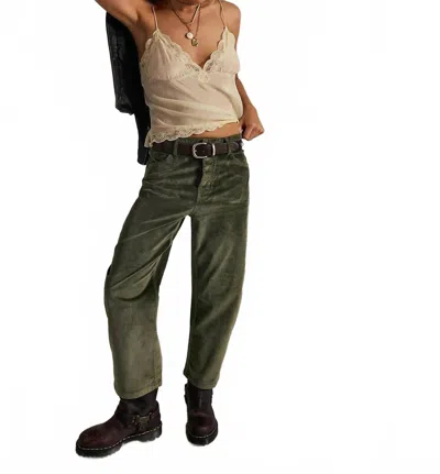 Free People Deep Trance Cord Pants In Keepsake Clover In Green