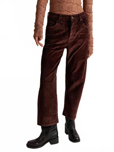 Free People Deep Trance Cord Pants In Shaved Chocolate In Brown