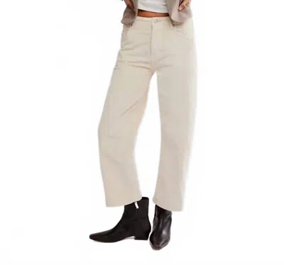 Free People Deep Trance Cord Straight Pants In White Swan In Neutral