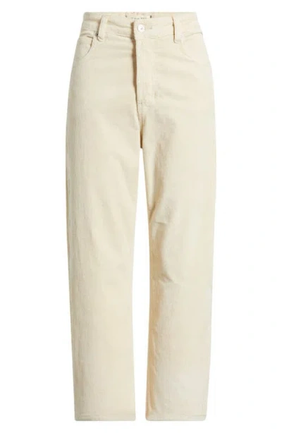 Free People Deep Trance Corduroy Wide Leg Ankle Pants In Neutral