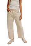 Free People Deep Trance Dropped Barrel Pant In Casual Khaki In Gray