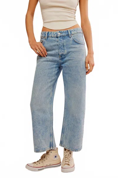 Free People Deep Trance Dropped Boyfriend Jeans In Sweet Dreams In Blue