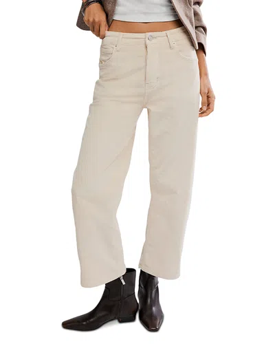 Free People Deep Trance High Rise Corduroy Jeans In Neutral