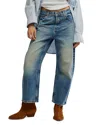 Free People Deep Trance Low Rise Barrel Leg Jeans In From Beyond In Blue