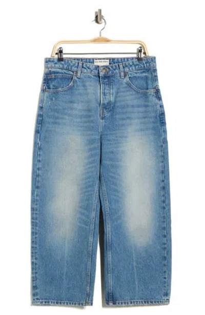 Free People Deep Trance Wide Leg Boyfriend Jeans In Blue