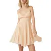 Free People Delia Asymmetric Raw Hem Cotton Dress In Almond Cream