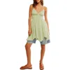 Free People Delia Asymmetric Raw Hem Cotton Dress In Meadow Haze